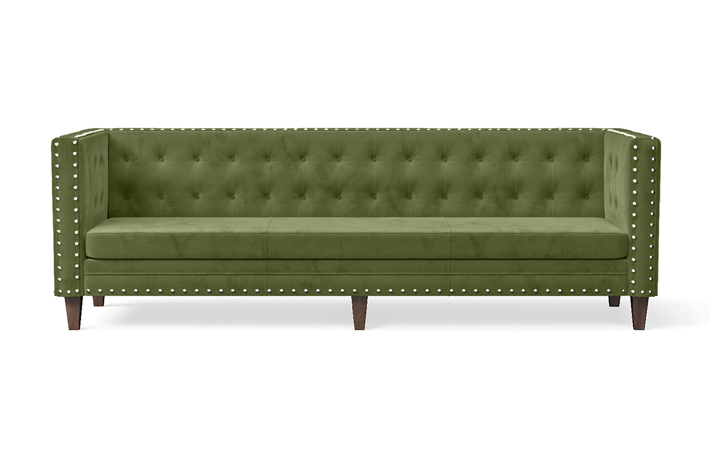 Rovigo 4 Seater Sofa Lime Velvet