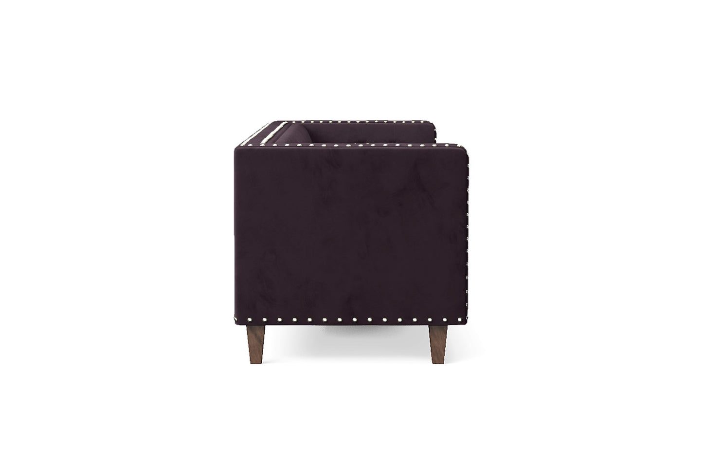 Rovigo 4 Seater Sofa Purple Velvet