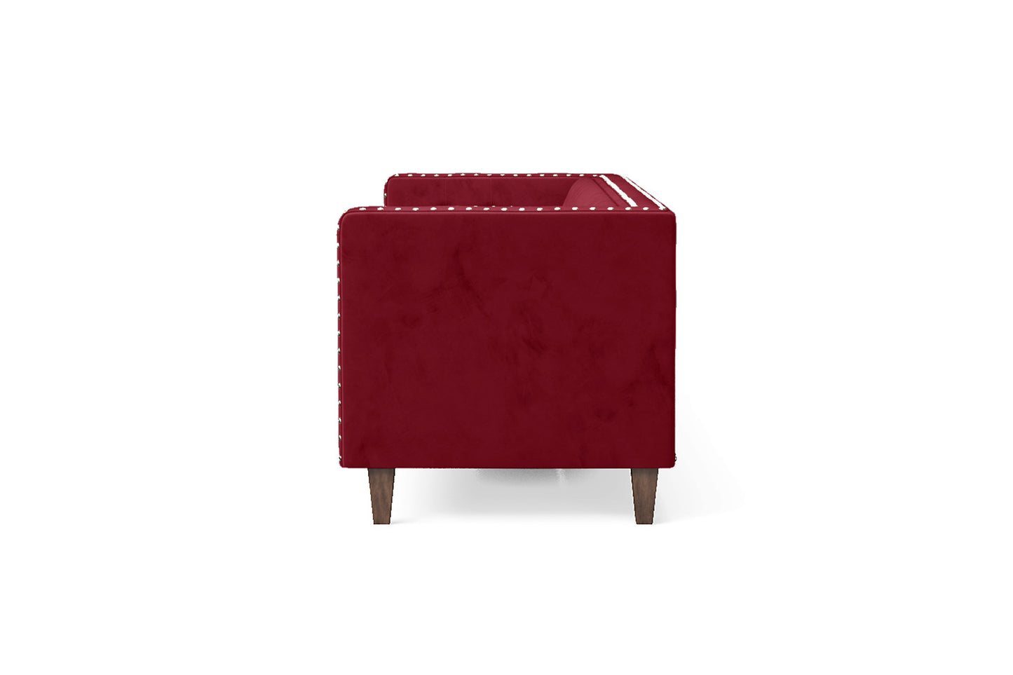 Rovigo 4 Seater Sofa Red Velvet