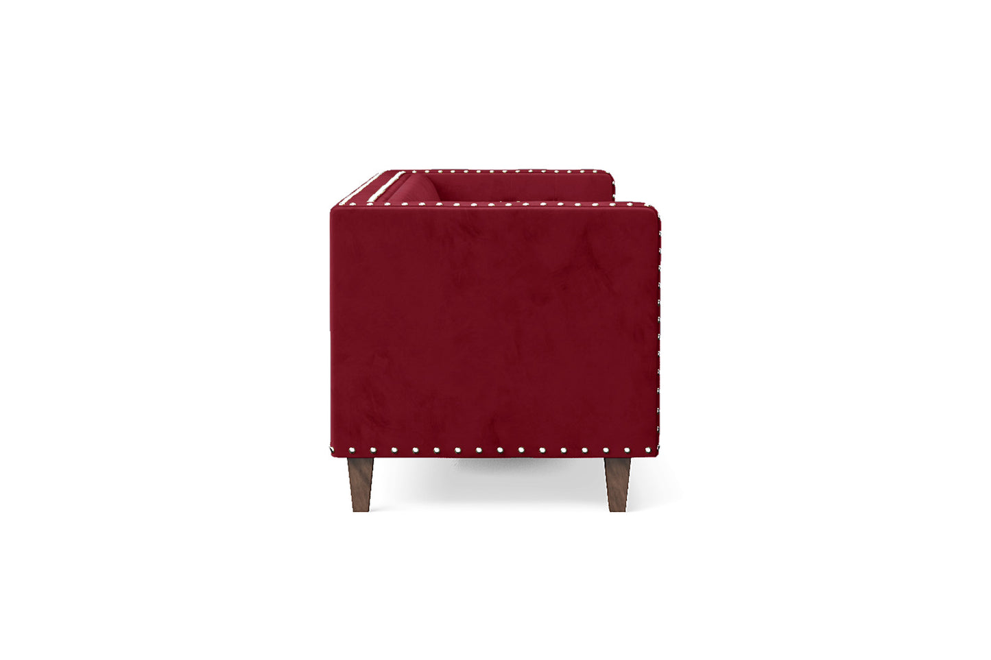 Rovigo 4 Seater Sofa Red Velvet