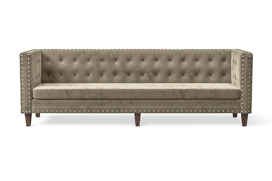 Rovigo 4 Seater Sofa Sand Velvet