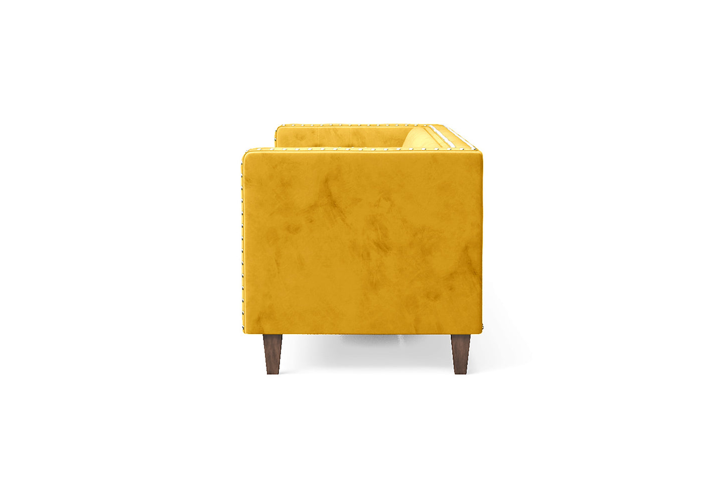 Rovigo 4 Seater Sofa Yellow Velvet