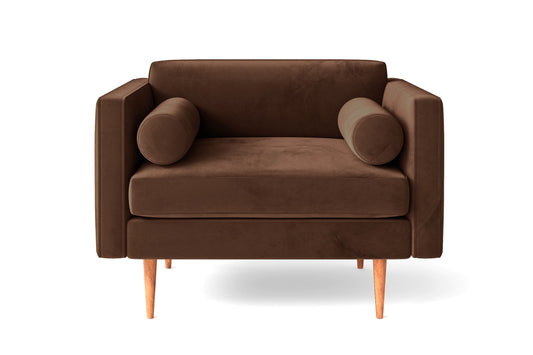 Salerno Armchair Coffee Brown Velvet