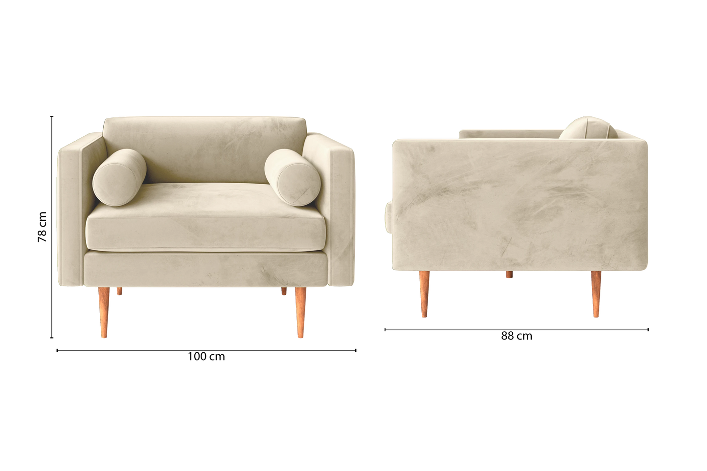 Salerno Armchair Cream Velvet