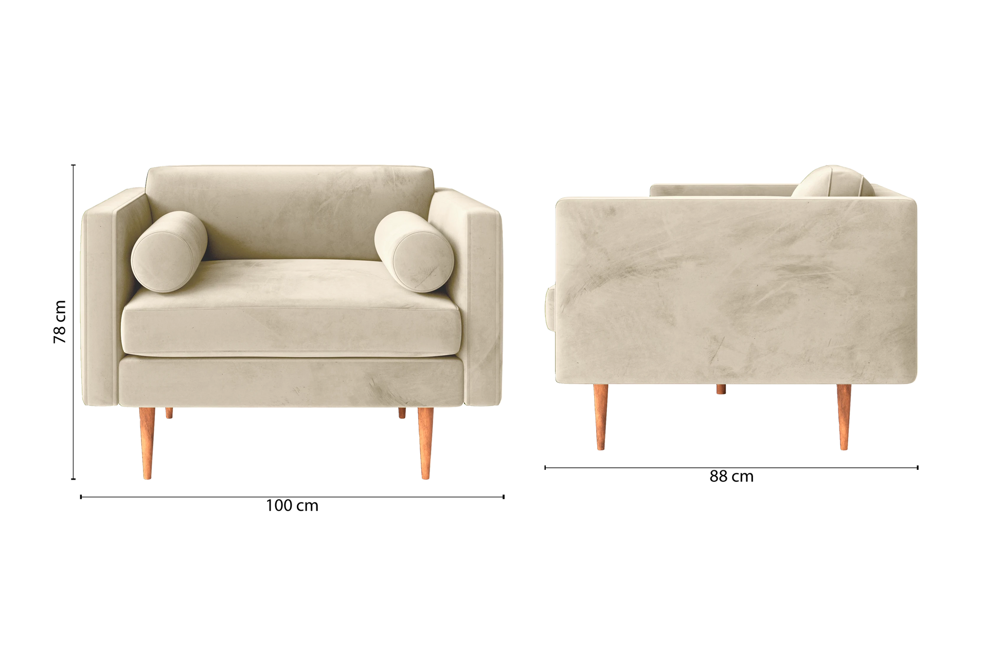 Salerno Armchair Cream Velvet