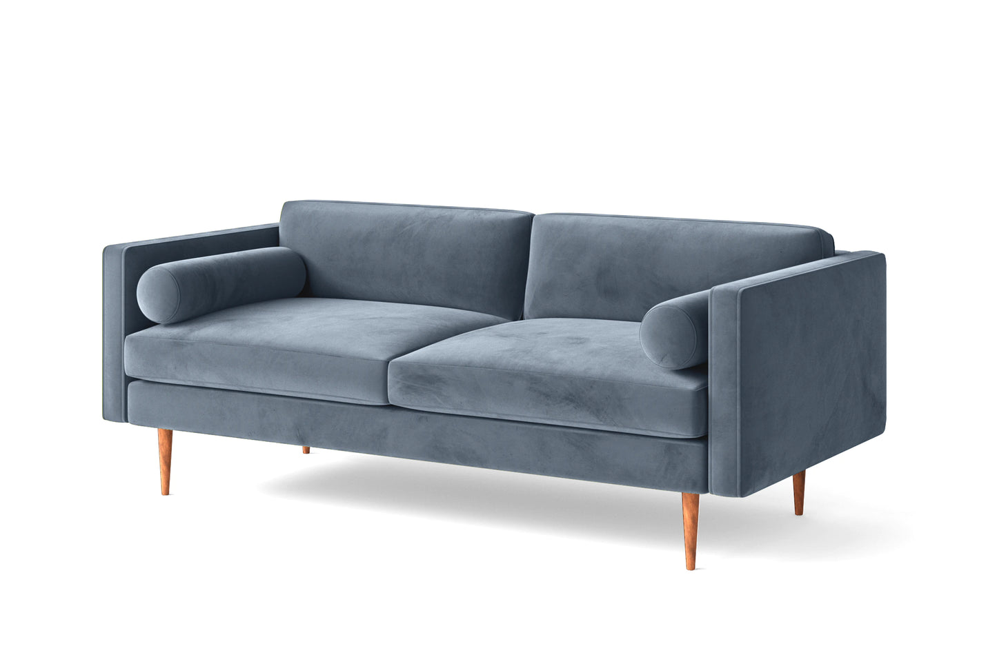 Salerno 2 Seater Sofa Baby Blue Velvet