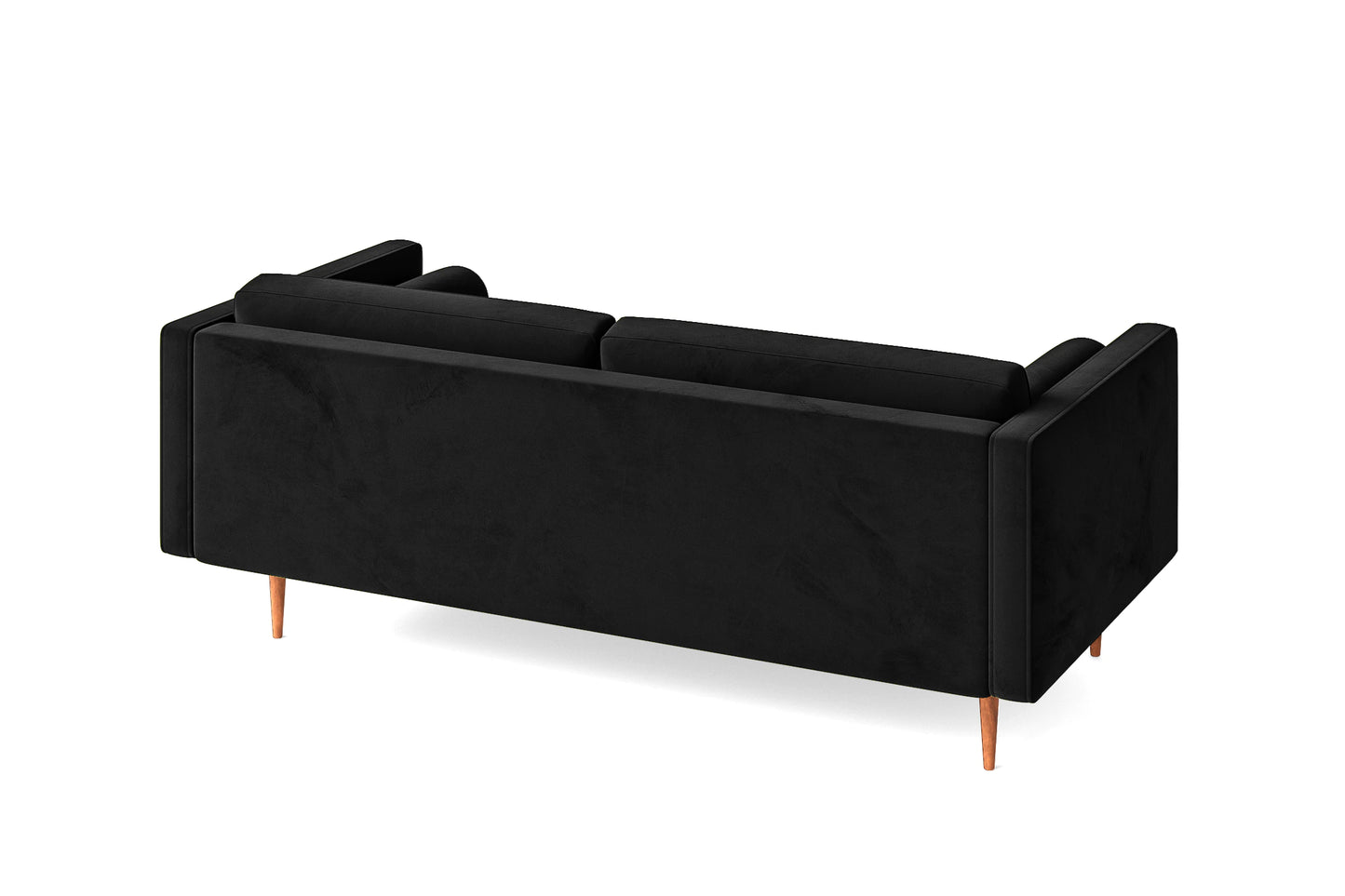 Salerno 2 Seater Sofa Black Velvet