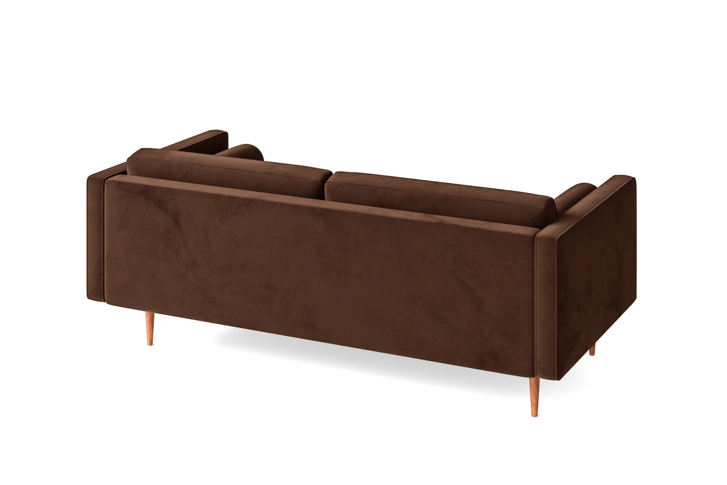 Salerno 2 Seater Sofa Coffee Brown Velvet