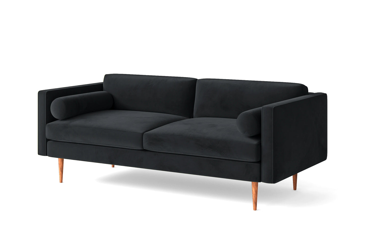 Salerno 2 Seater Sofa Dark Grey Velvet