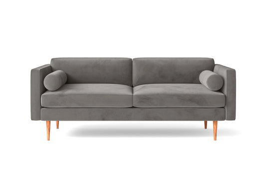 Salerno 2 Seater Sofa Grey Velvet