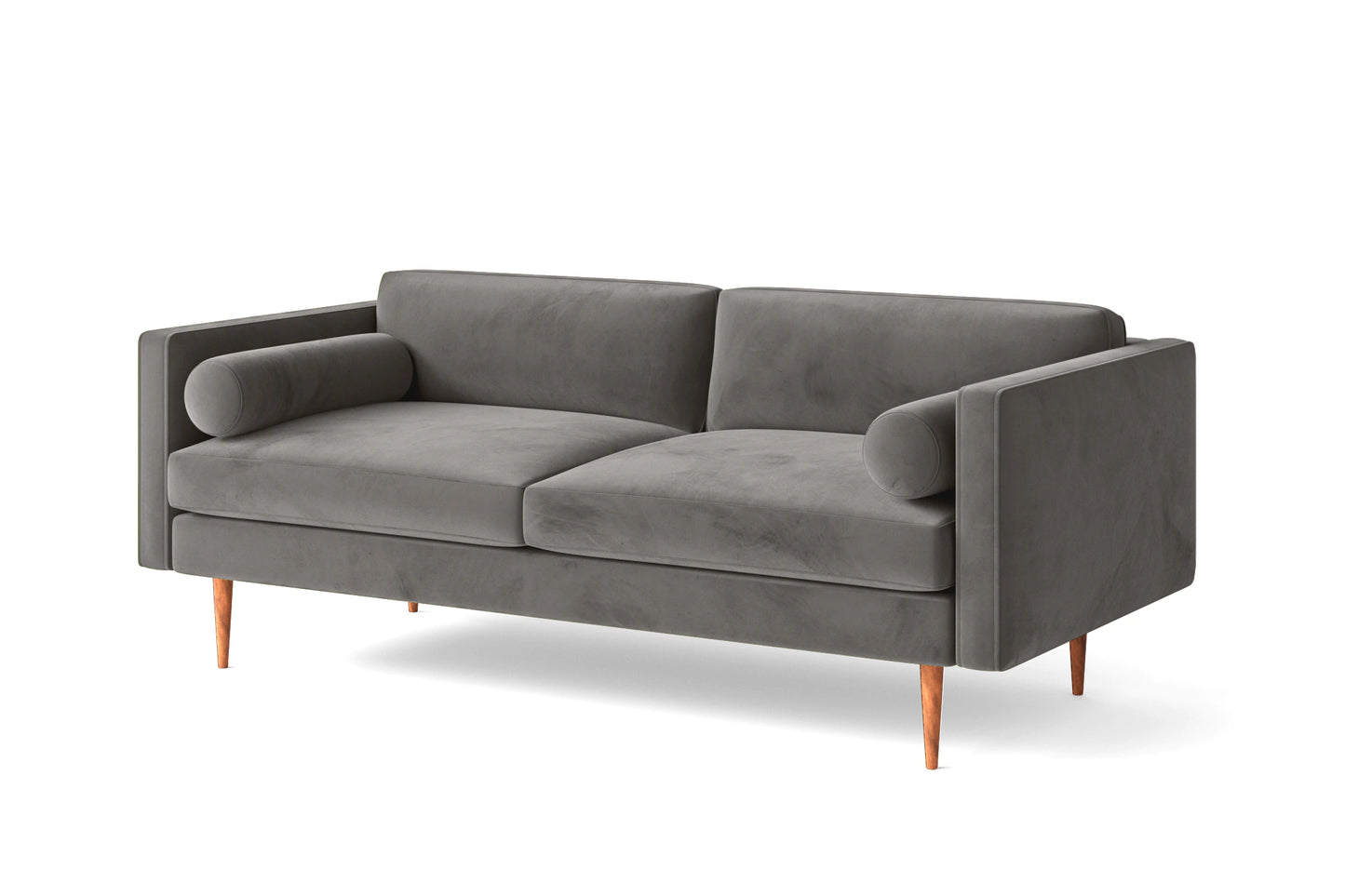 Salerno 2 Seater Sofa Grey Velvet