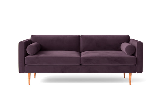 Salerno 2 Seater Sofa Purple Velvet