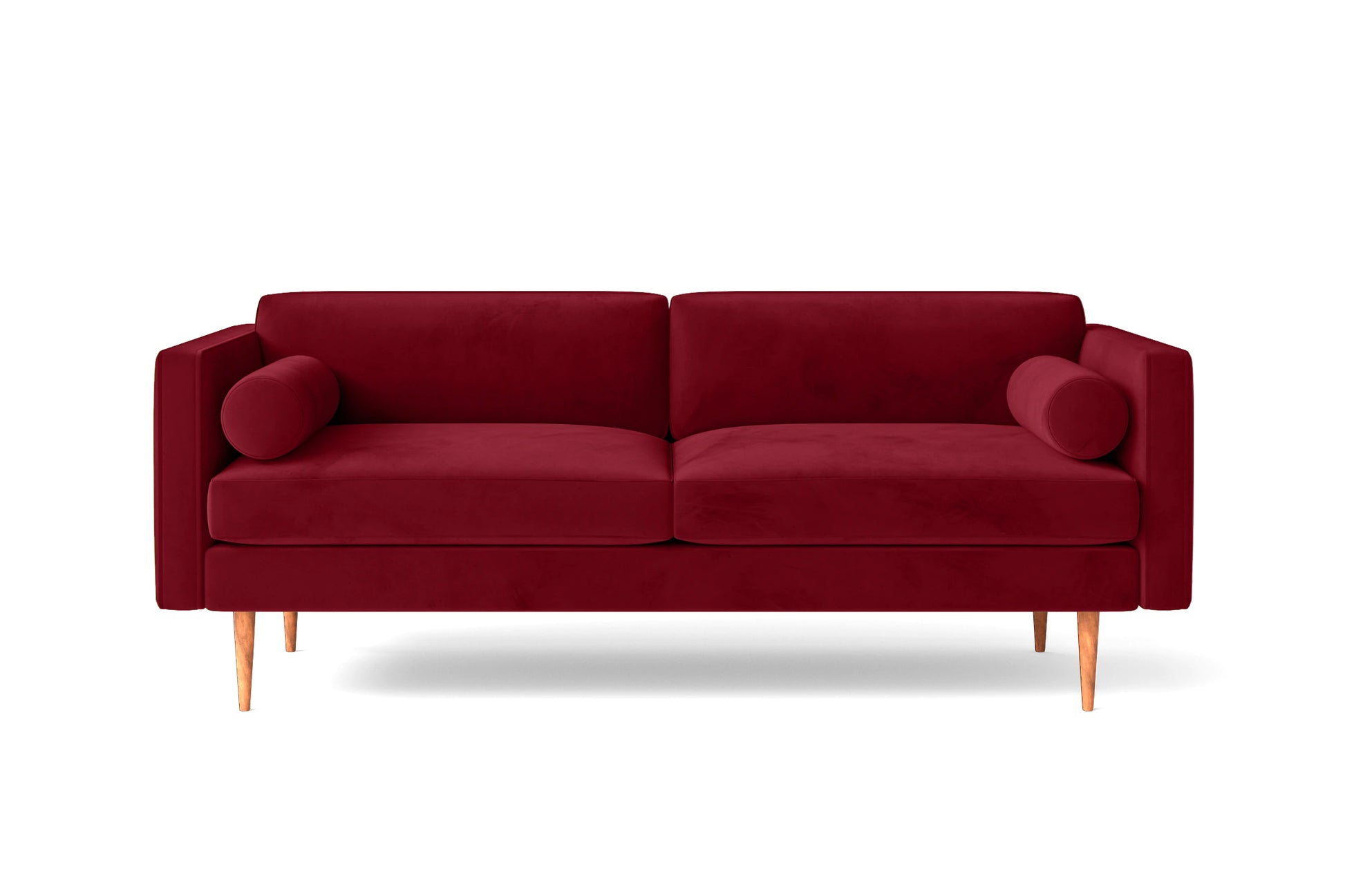 Salerno 2 Seater Sofa Red Velvet