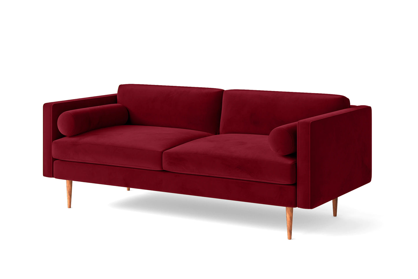 Salerno 2 Seater Sofa Red Velvet