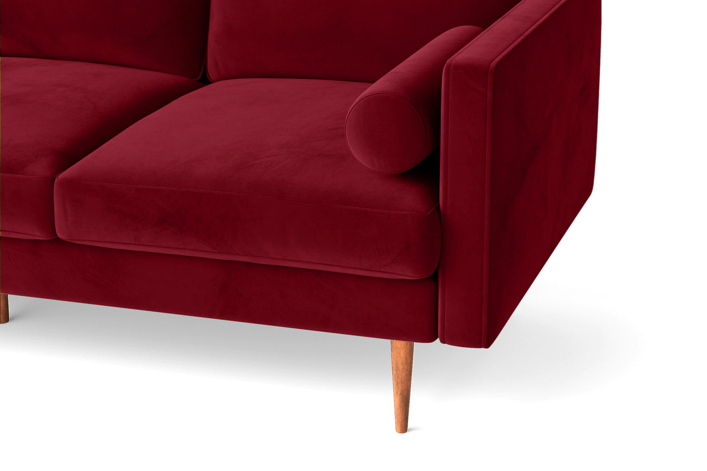 Salerno 2 Seater Sofa Red Velvet