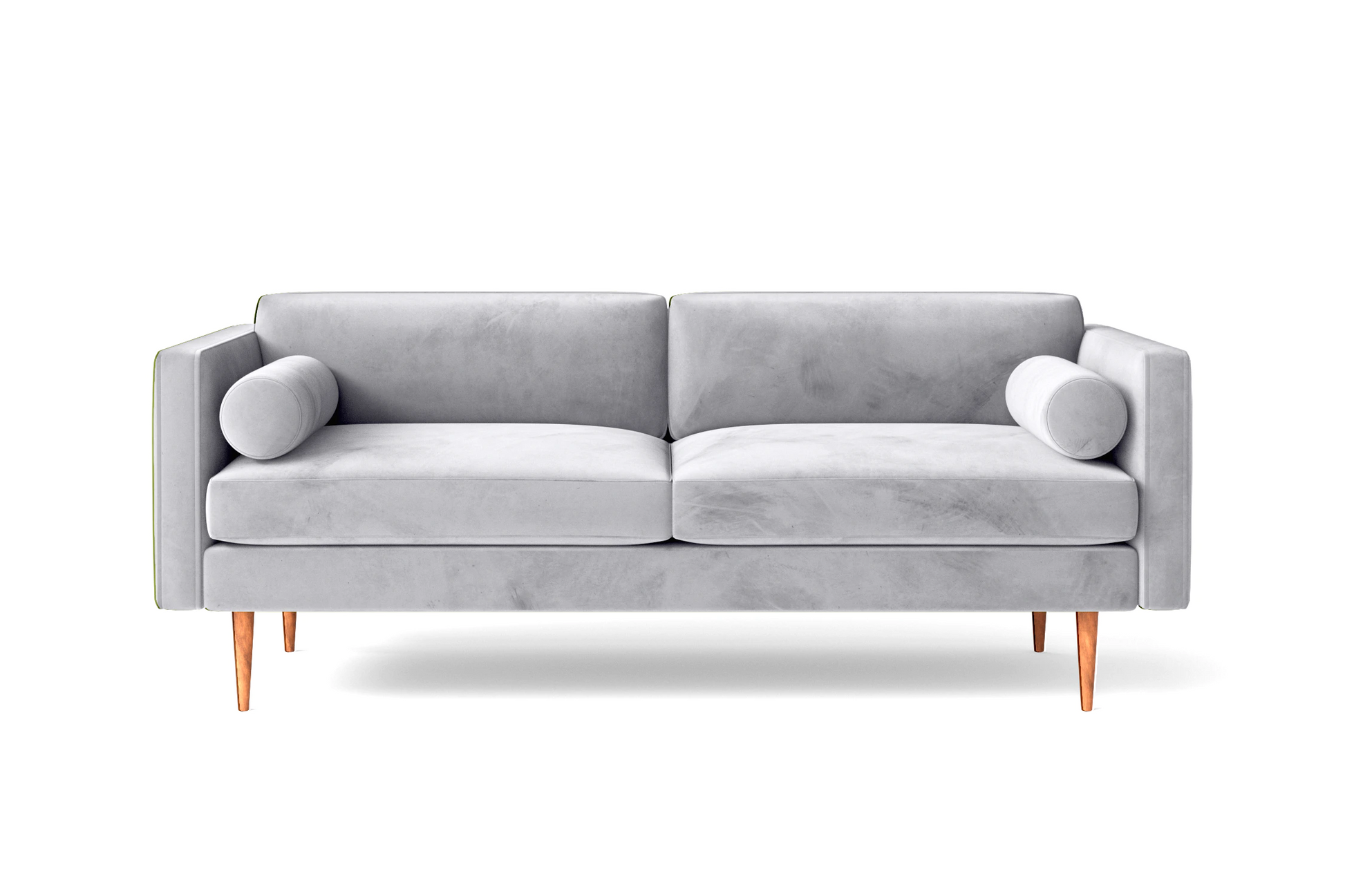 Salerno 2 Seater Sofa Silver Velvet