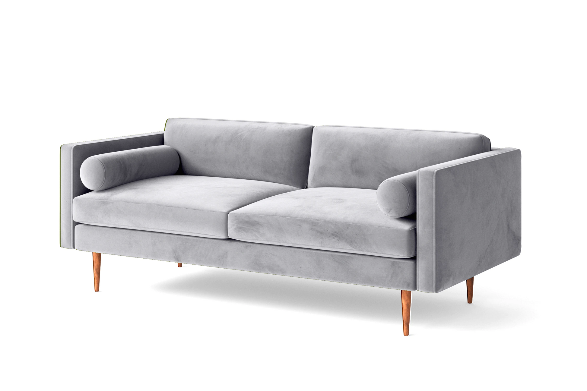 Salerno 2 Seater Sofa Silver Velvet