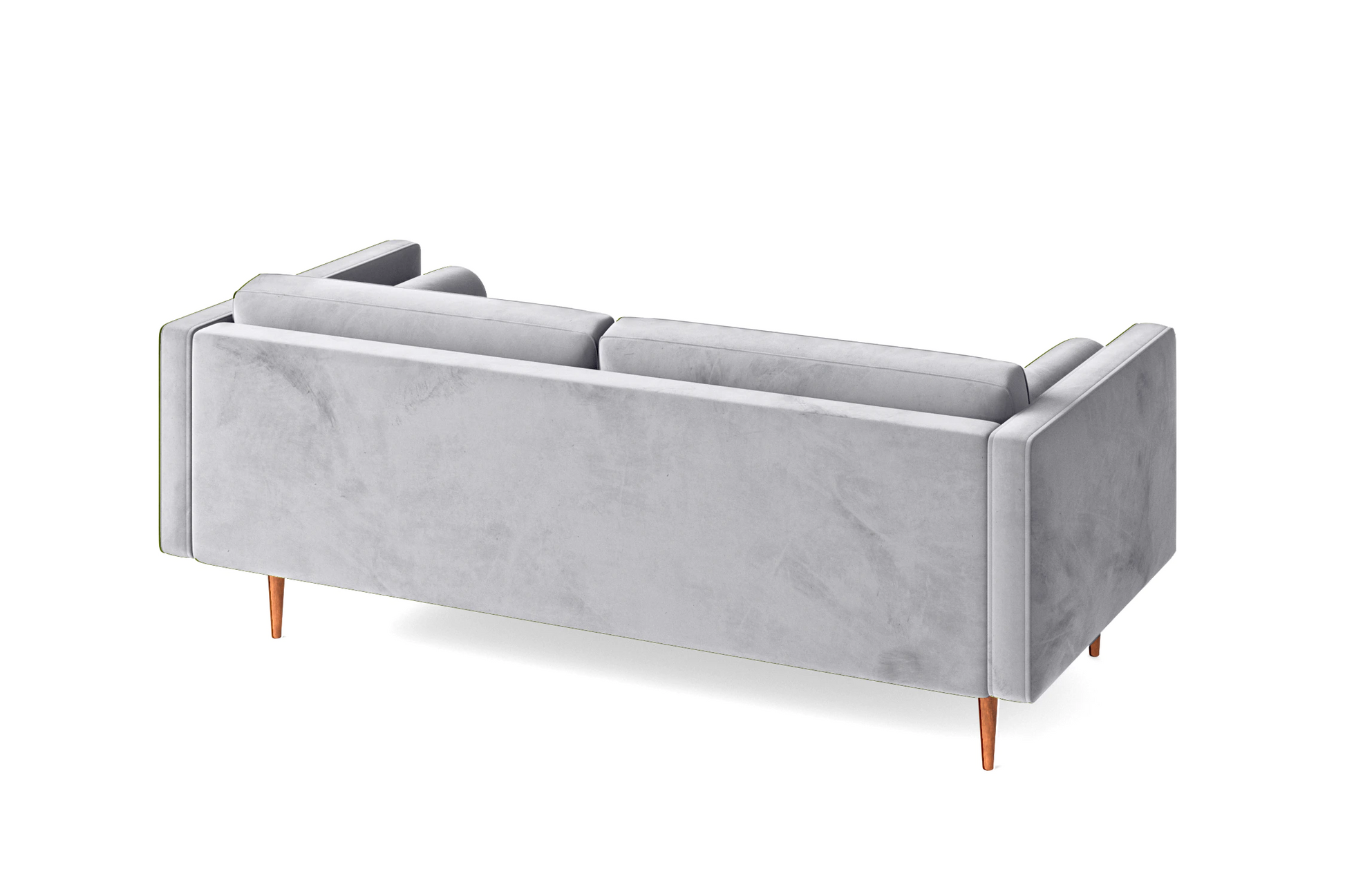 Salerno 2 Seater Sofa Silver Velvet