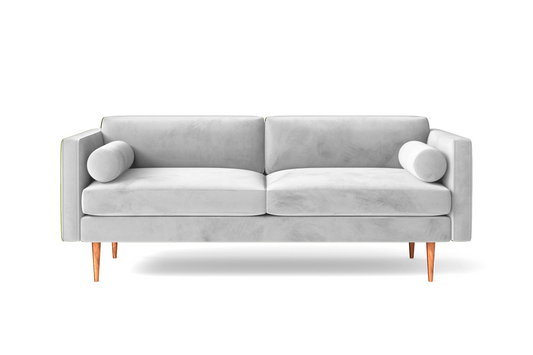 Salerno 2 Seater Sofa White Velvet