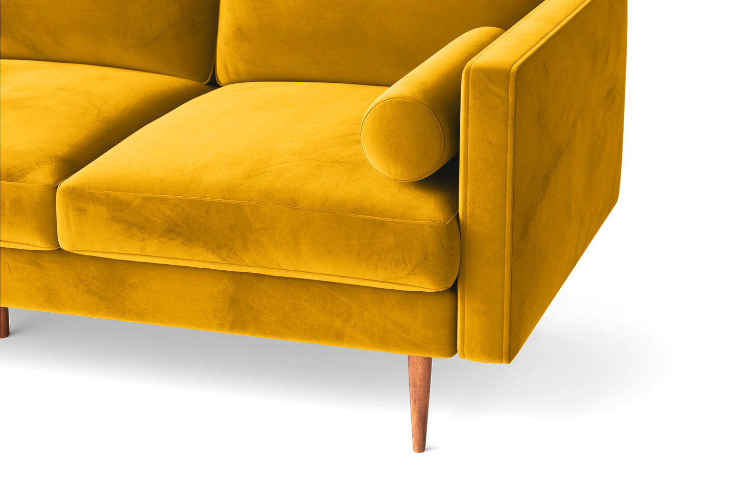 Salerno 2 Seater Sofa Yellow Velvet