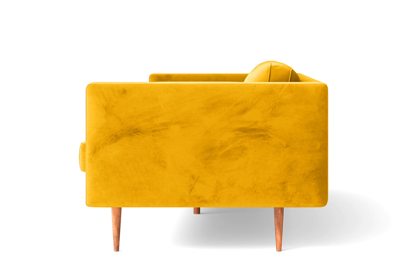 Salerno 2 Seater Sofa Yellow Velvet