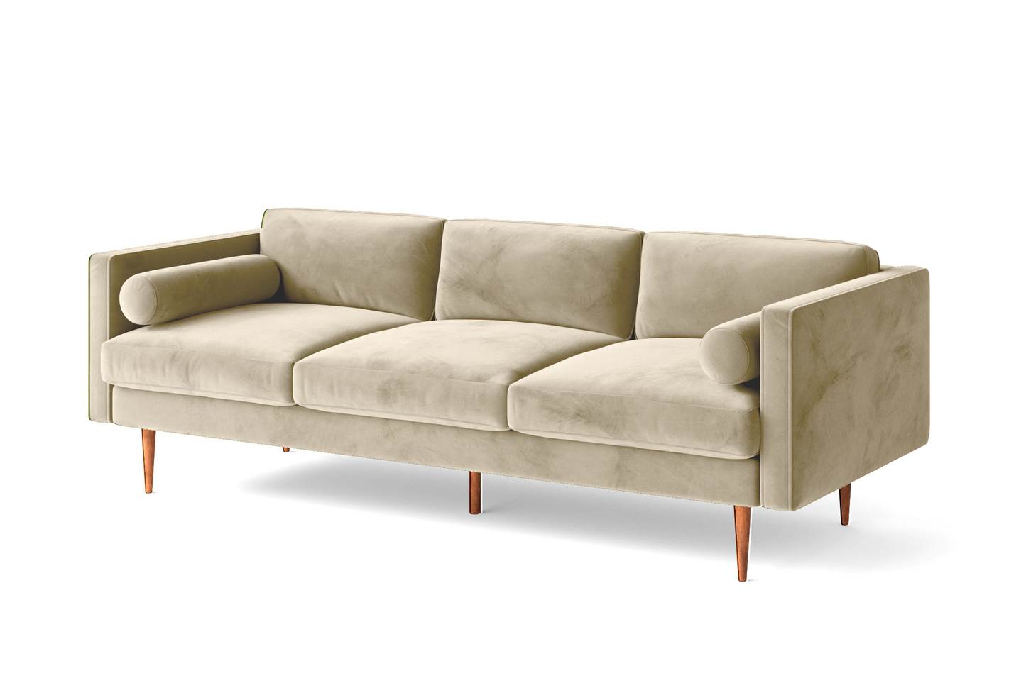 Salerno 3 Seater Sofa Cream Velvet