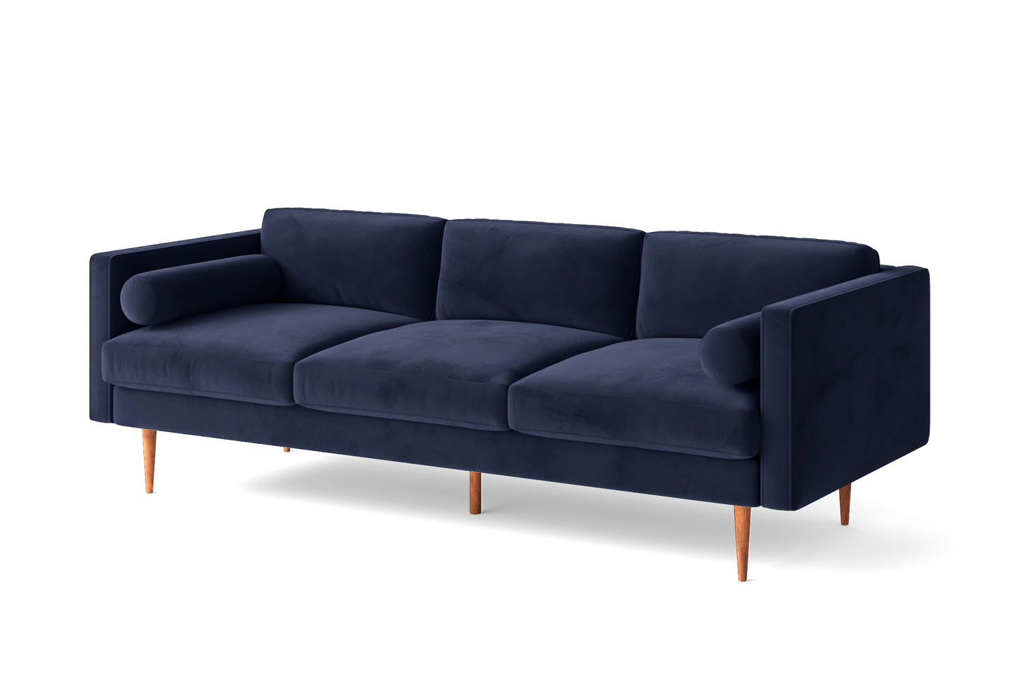 Salerno 3 Seater Sofa Dark Blue Velvet