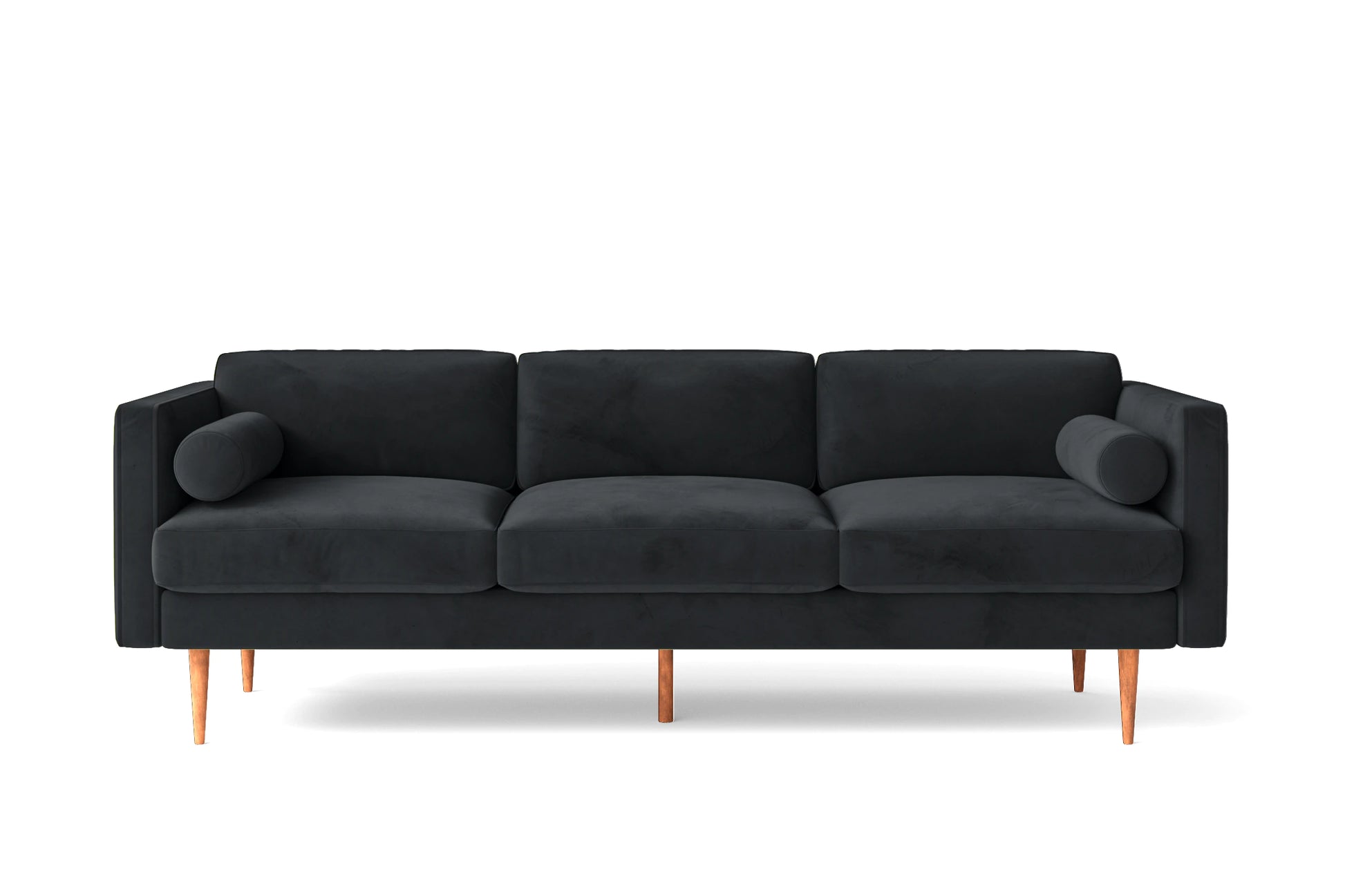 Salerno 3 Seater Sofa Dark Grey Velvet