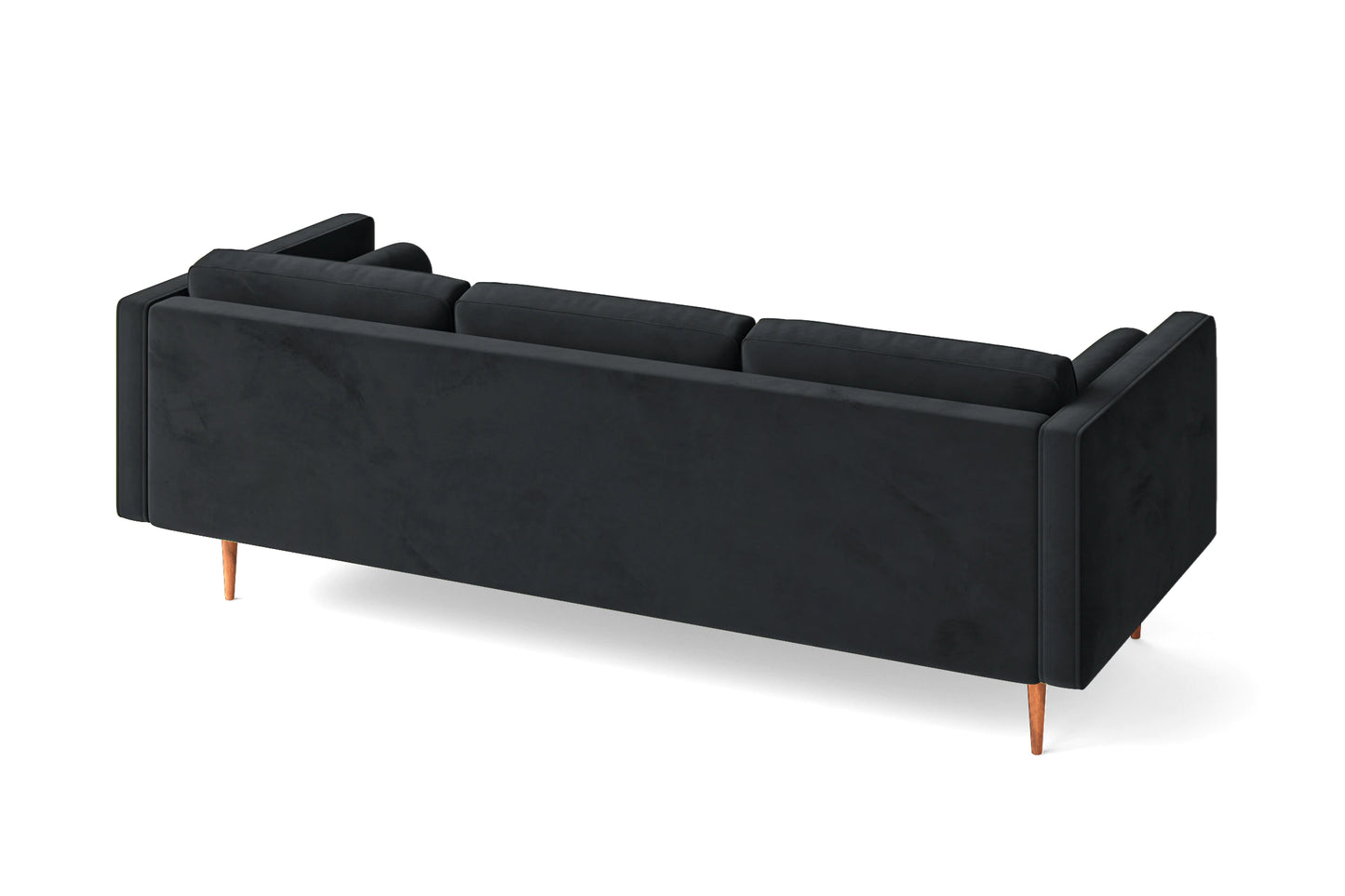 Salerno 3 Seater Sofa Dark Grey Velvet