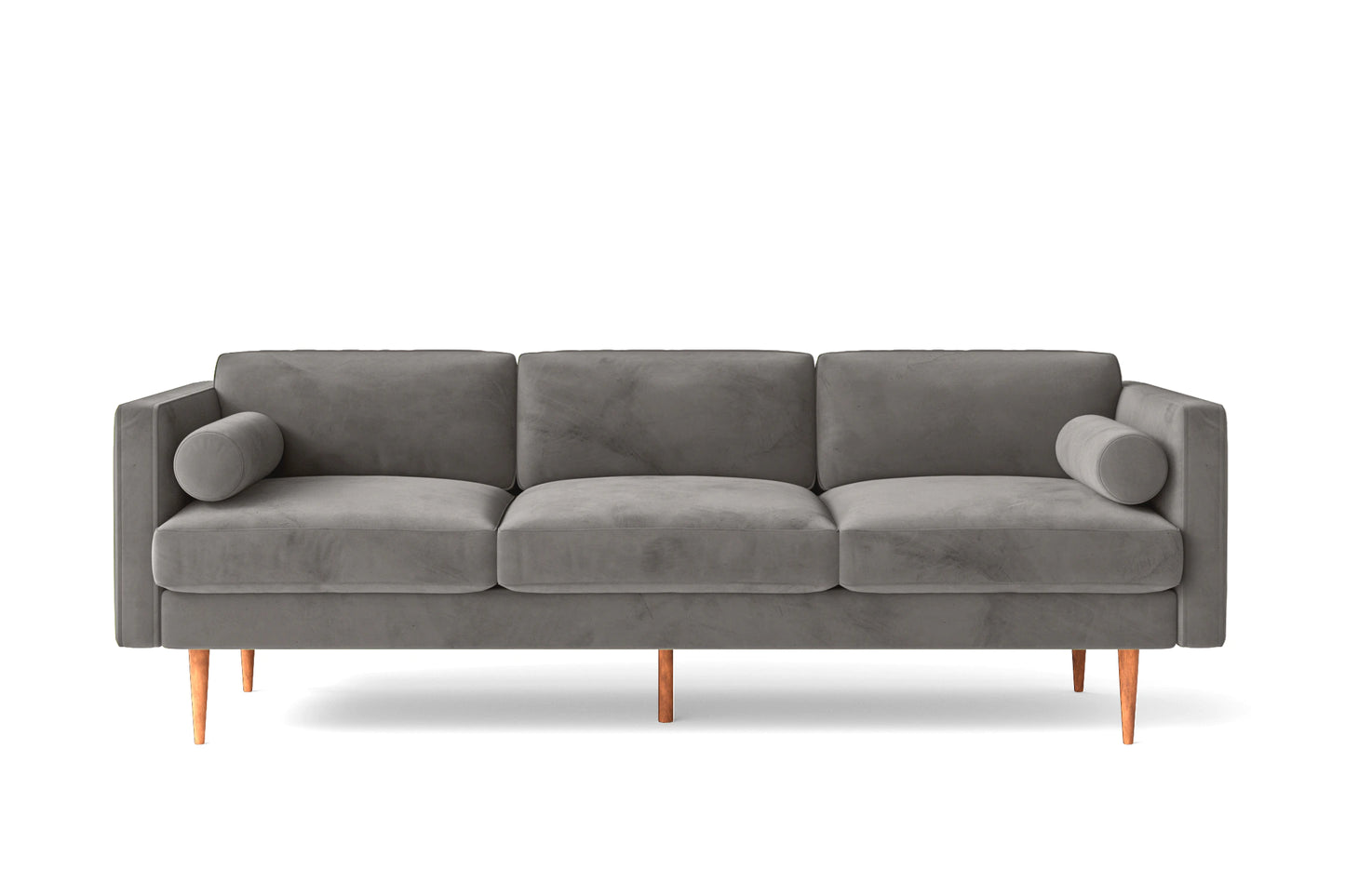 Salerno 3 Seater Sofa Grey Velvet