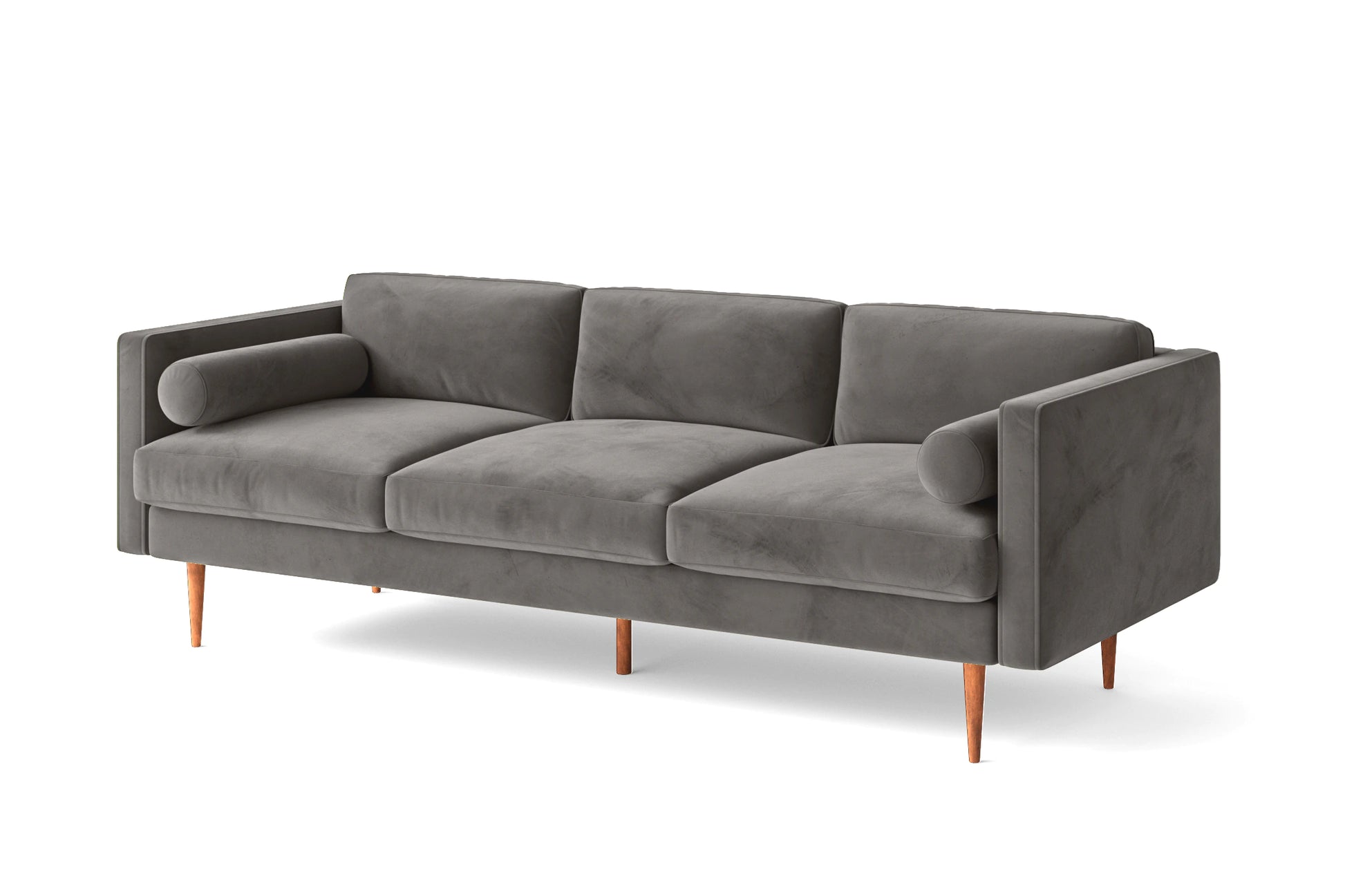 Salerno 3 Seater Sofa Grey Velvet