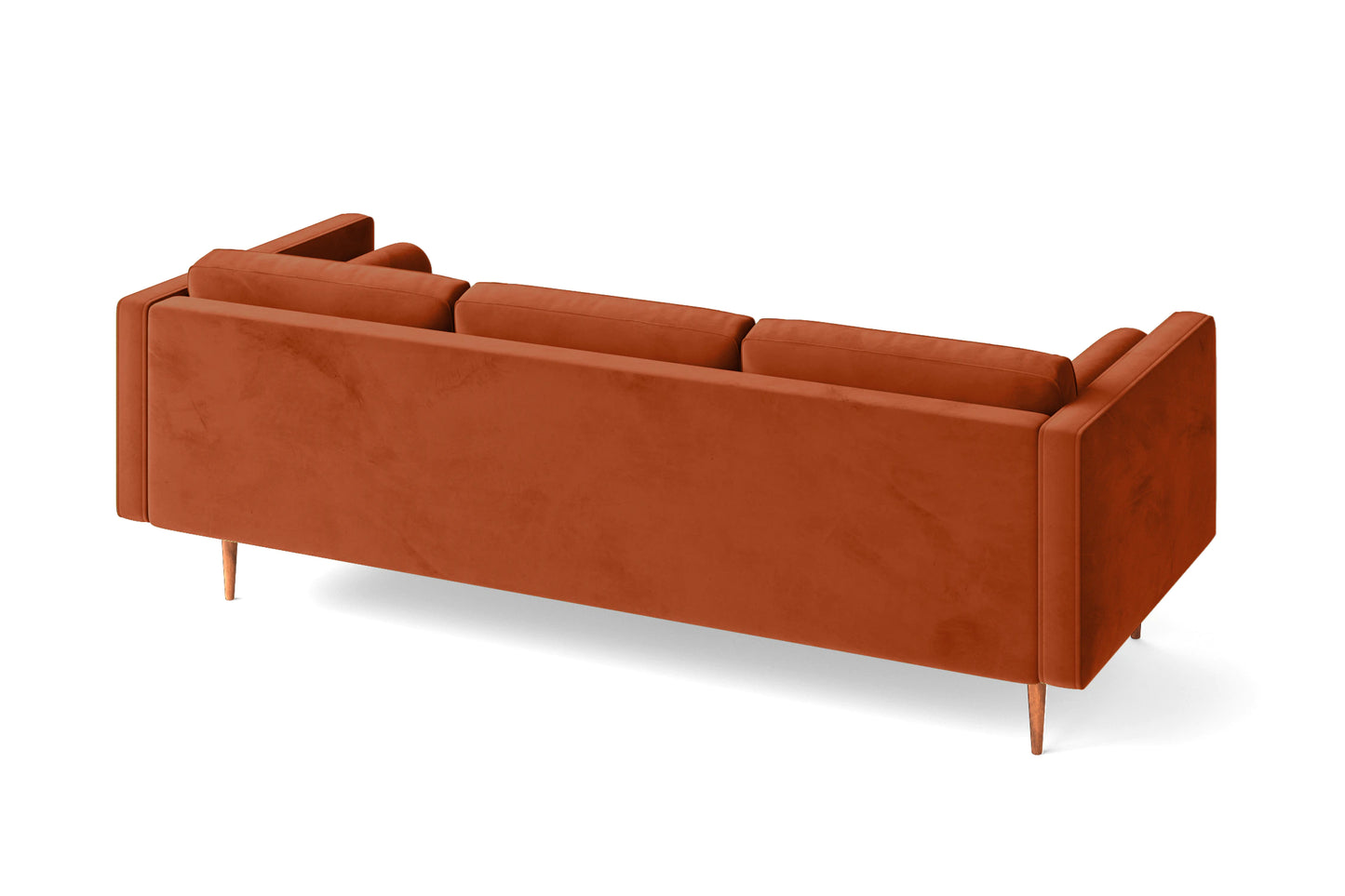 Salerno 3 Seater Sofa Orange Velvet