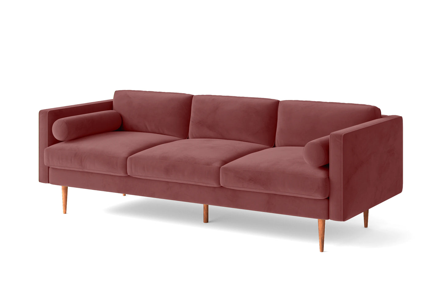 Salerno 3 Seater Sofa Pink Velvet