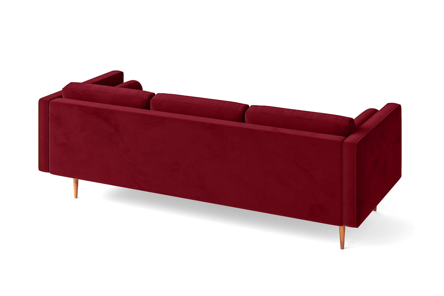 Salerno 3 Seater Sofa Red Velvet