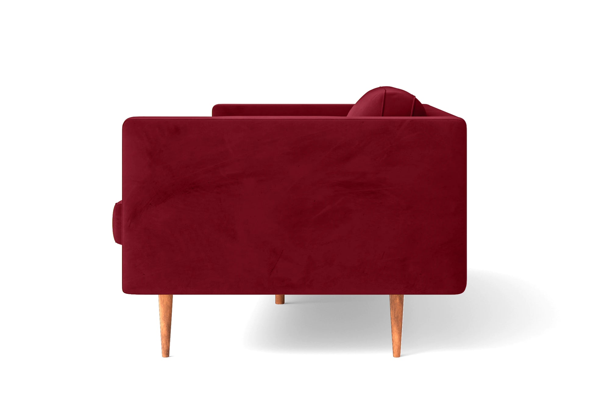 Salerno 3 Seater Sofa Red Velvet