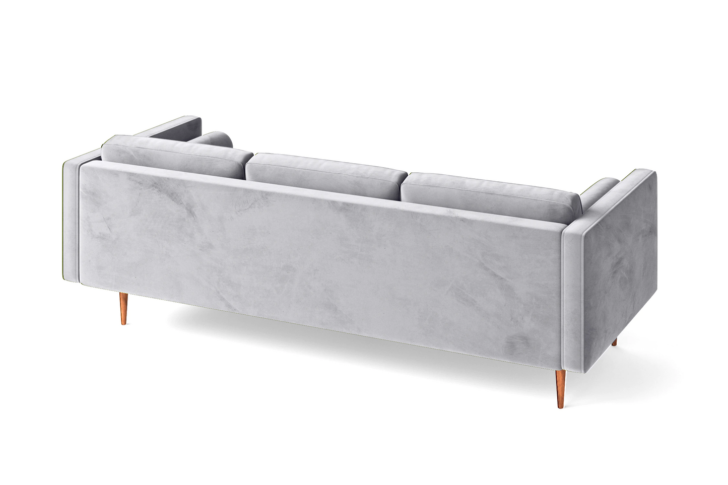 Salerno 3 Seater Sofa Silver Velvet