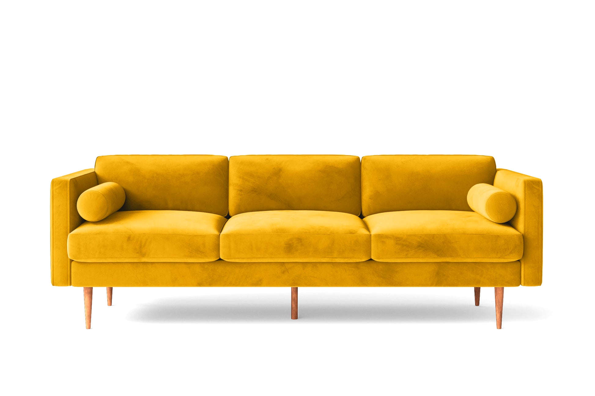 Salerno 3 Seater Sofa Yellow Velvet