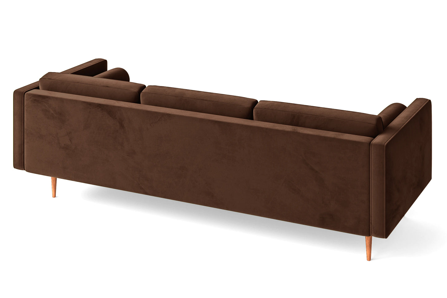 Salerno 4 Seater Sofa Coffee Brown Velvet