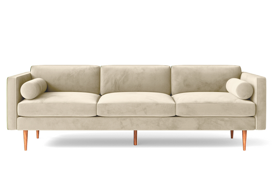 Salerno 4 Seater Sofa Cream Velvet