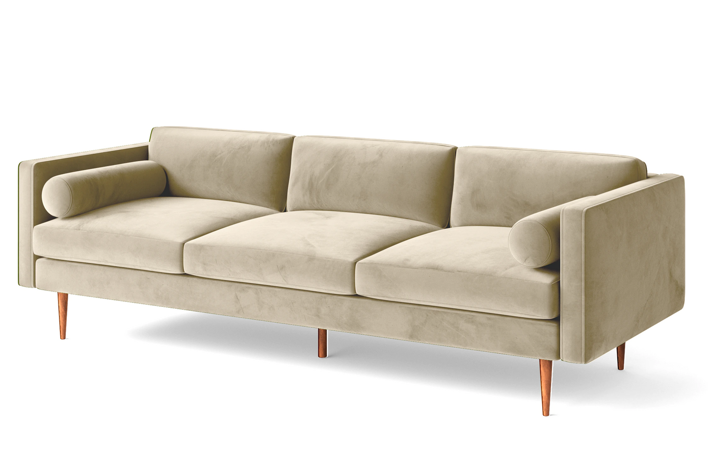 Salerno 4 Seater Sofa Cream Velvet