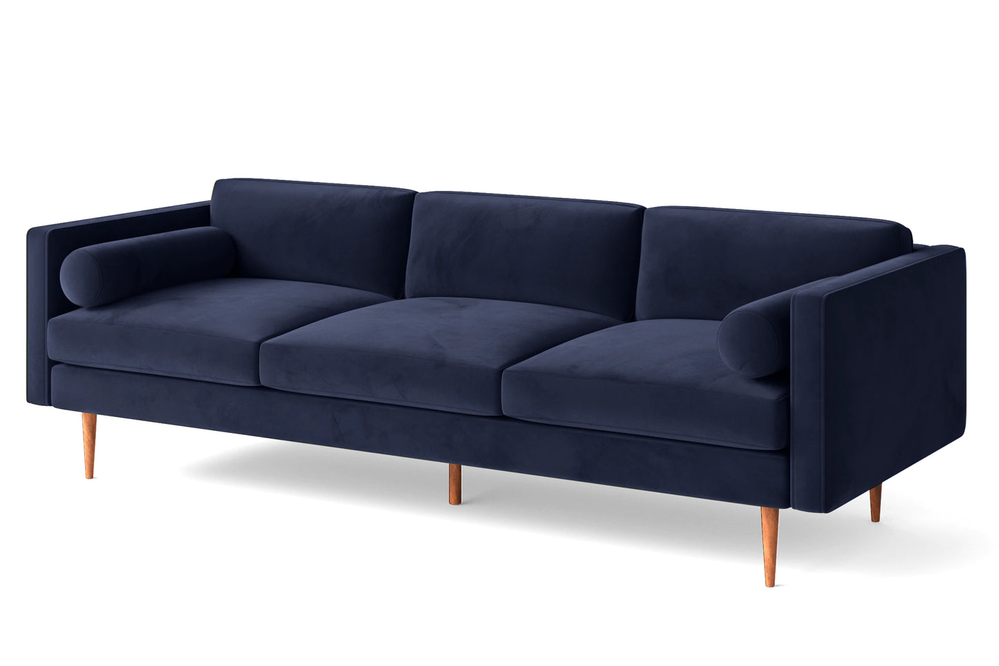 Salerno 4 Seater Sofa Dark Blue Velvet