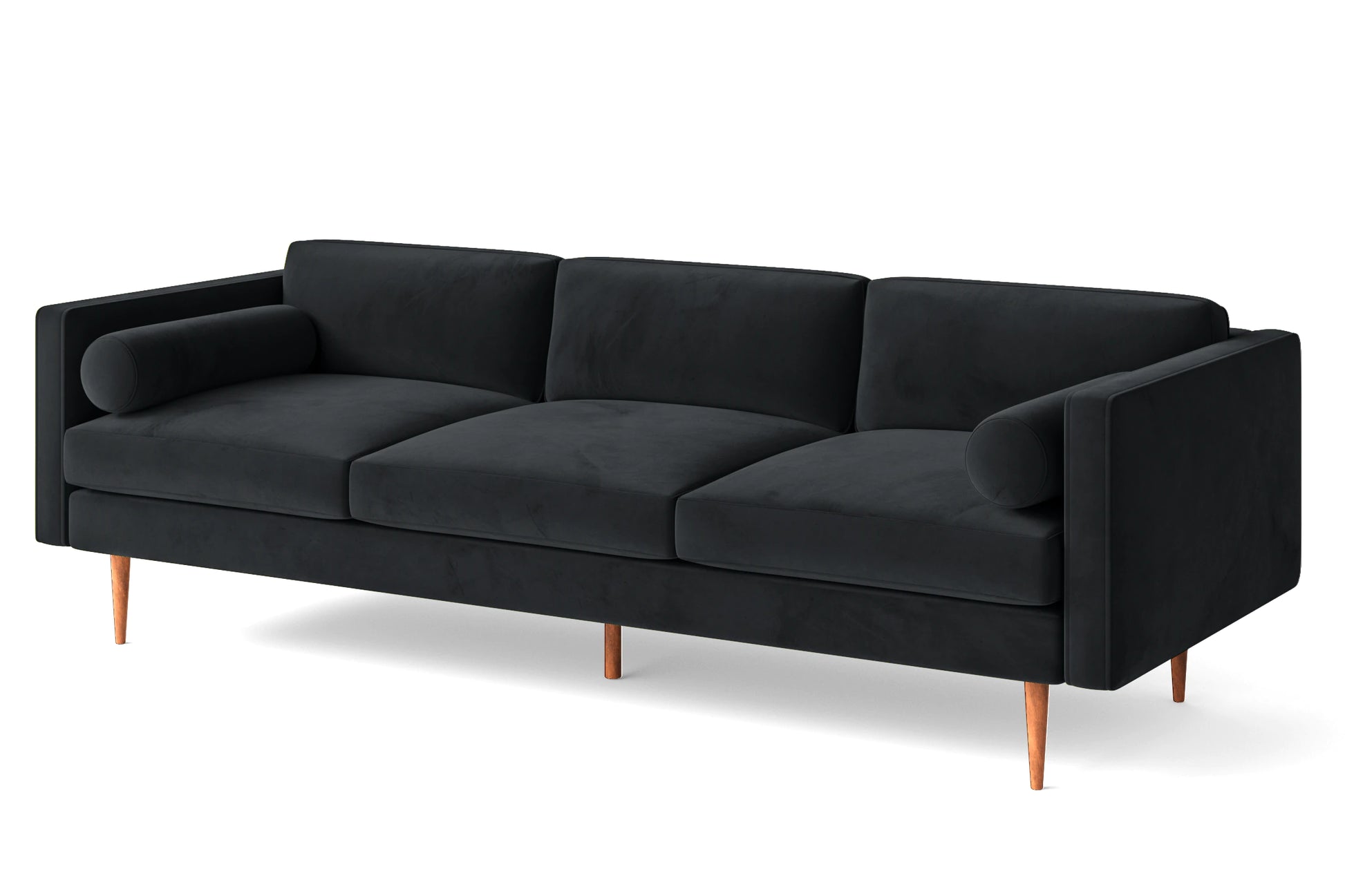 Salerno 4 Seater Sofa Dark Grey Velvet