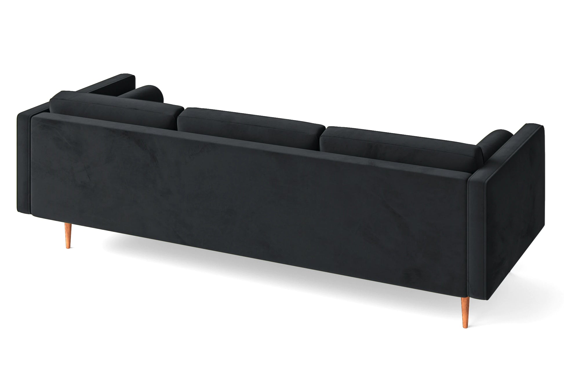 Salerno 4 Seater Sofa Dark Grey Velvet