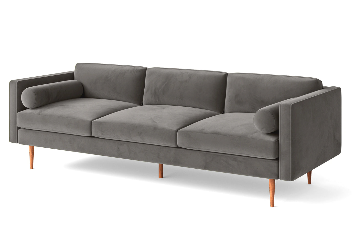 Salerno 4 Seater Sofa Grey Velvet