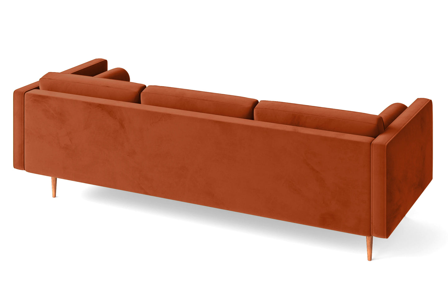 Salerno 4 Seater Sofa Orange Velvet