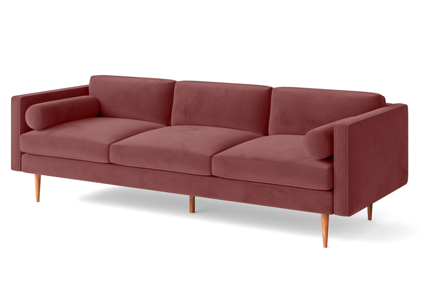 Salerno 4 Seater Sofa Pink Velvet