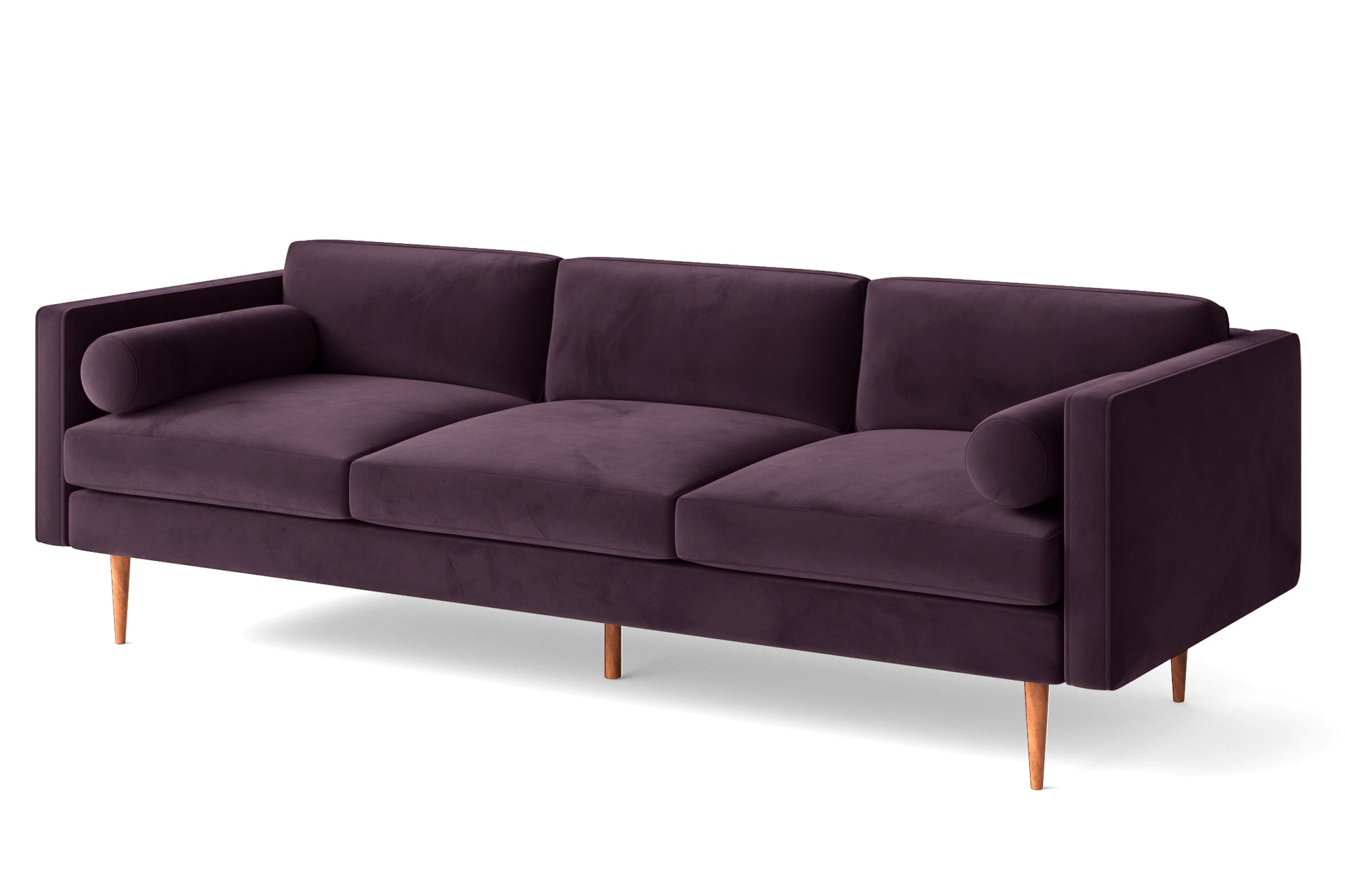 Salerno 4 Seater Sofa Purple Velvet