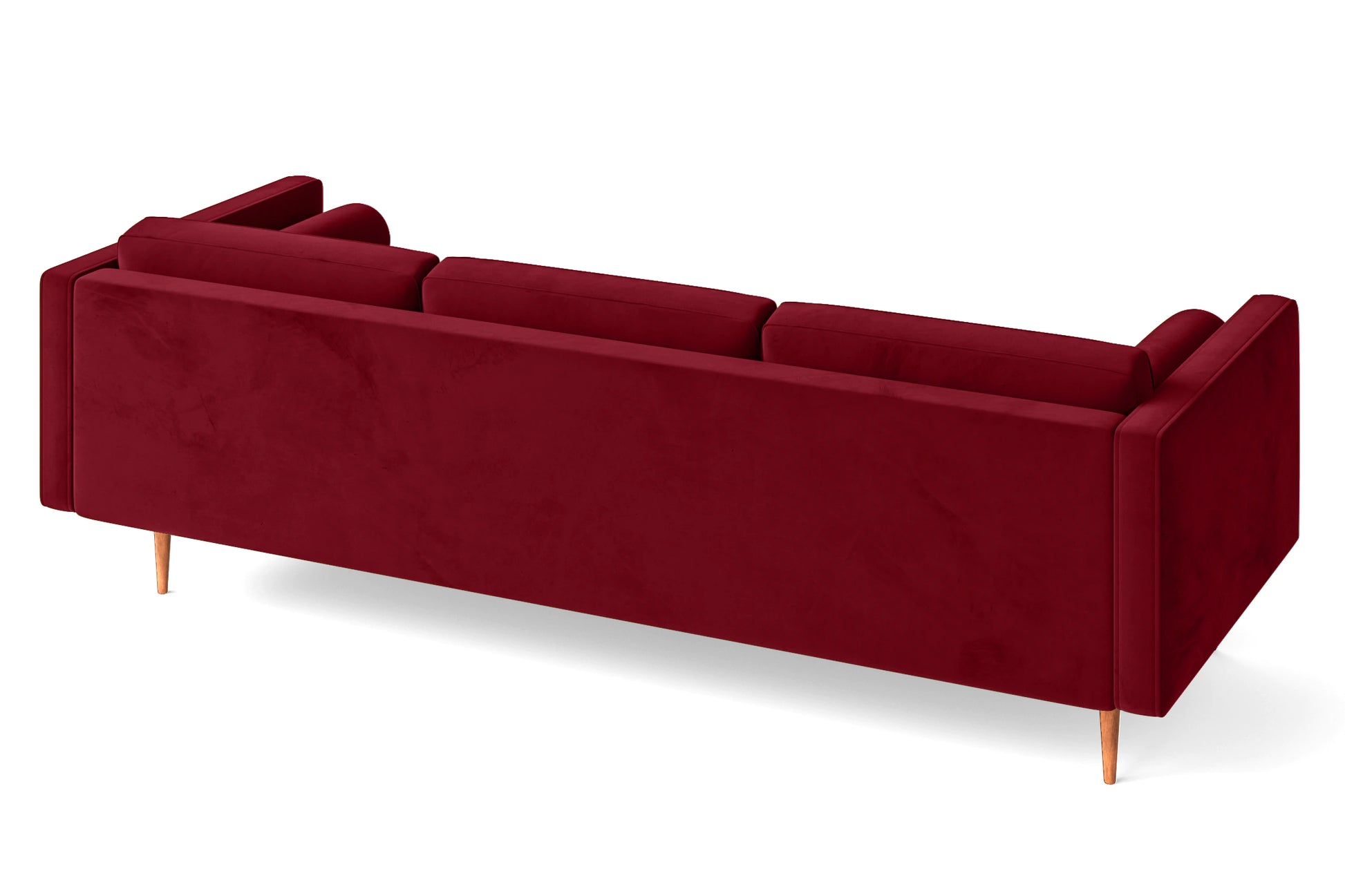 Salerno 4 Seater Sofa Red Velvet