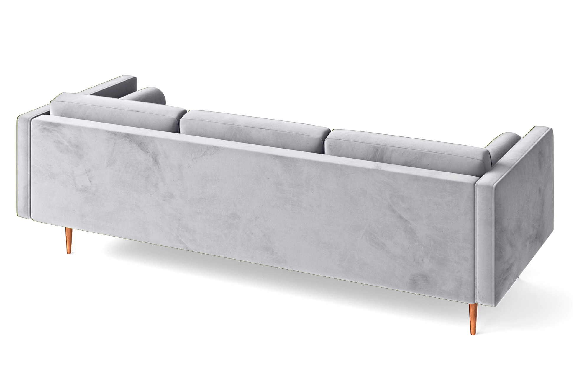 Salerno 4 Seater Sofa Silver Velvet