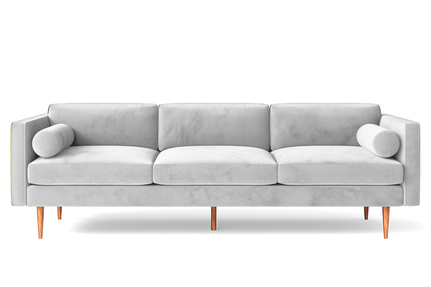 Salerno 4 Seater Sofa White Velvet